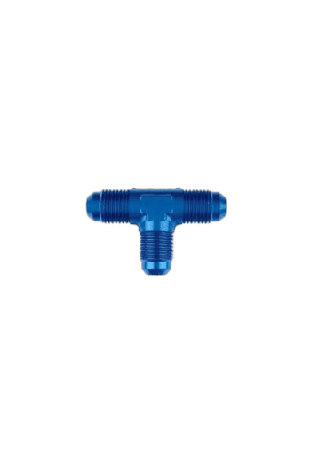 Blue T-shaped racing valve for Grand Prix racewear, designed for high-performance motorsport applications.