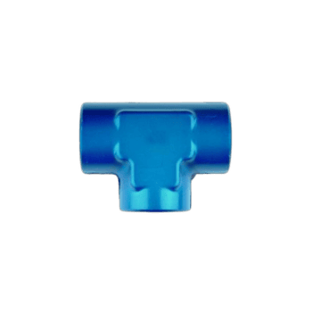 Blue Grand Prix Racewear Goodridge Equal JIC Female Tee Adaptor for racing and automotive applications.