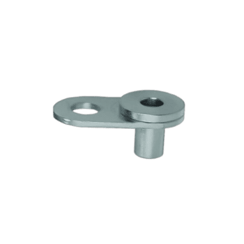 Close-up of a Goodridge single locating tab for Toyota vehicles, made of durable metal for secure fitting.