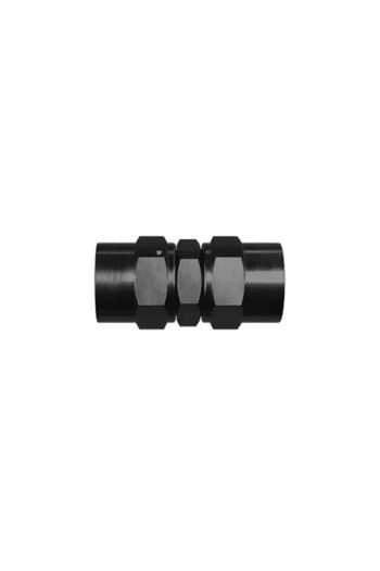Close-up of a black racing car wheel nut, used in motorsport for secure wheel attachment.