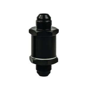 Black GOODRIDGE Alloy Check Valve for racing applications, compact and durable design.