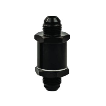 Black GOODRIDGE Alloy Check Valve for racing applications, compact and durable design.