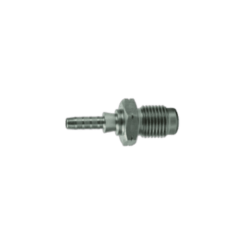 Close-up of Goodridge S445 straight male dual seat fitting for racing vehicles, showcasing precision engineering and durable materials.