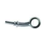 Grand Prix Racewear side banjo fitting with extended neck for motorcycle brake and clutch systems.