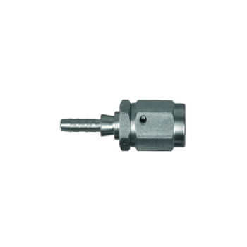 Goodridge S6001 straight female concave seat fitting for racing applications, durable metal construction.