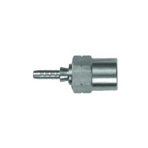 Close-up of a metal straight female concave seat fitting for racing applications, showcasing precision engineering and durable construction.
