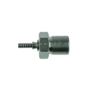 Close-up of Goodridge S749 Fixed Female Bulkhead Concave Metric Seat fitting for high-performance automotive applications.