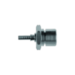 Close-up of a Grand Prix Racewear fitting component, metallic and precision-engineered for racing gear.