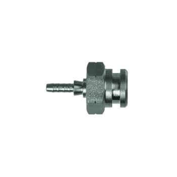 Grand Prix Racewear 90° straight female concave fitting with circlip groove for high-performance automotive applications.
