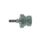 Close-up of a Goodridge -S768 straight female concave C-groove hose fitting with M10x1.0 thread and 17mm HEX for racing applications.