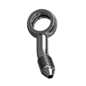 Grand Prix Racewear Goodridge Buildaline 20 Degree Left Compound Banjo Adaptor with 10mm hole, high-quality automotive fitting.