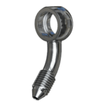 Grand Prix Racewear 45 Degree Banjo Adaptor with 10mm hole, made of durable metal for automotive use.