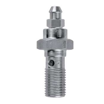 Grand Prix Racewear Goodridge single banjo bolt with bleed nipple M10 x 1 for Brembo brakes, high-quality automotive component.
