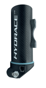 Hydrace Hyperace TM racing helmet with carbon fibre finish and adjustable visor for motorsport safety.