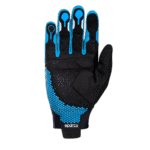 Sparco racing glove with black and blue design, featuring grip and protection for motorsport drivers.