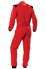 Red Grand Prix Racewear racing suit designed for motorsport safety and performance.