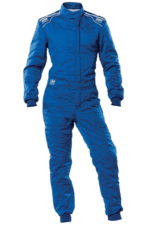 Blue Grand Prix Racewear racing suit designed for motorsport safety and performance.