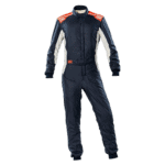 OMP One S Race Suit - Navy Blue / Fluro Orange