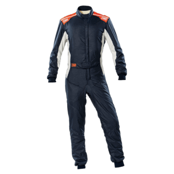 OMP One S Race Suit - Navy Blue / Fluro Orange