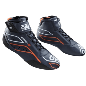 OMP One-S Race Boots - Navy Blue/Fluro Orange