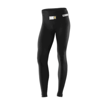 Black Grand Prix Racewear racing leggings with logo details, designed for motorsport enthusiasts and racers.
