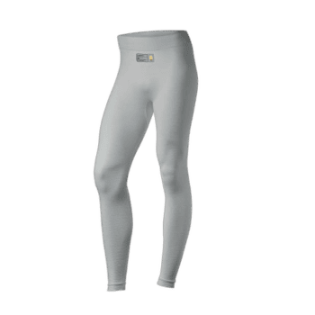 Close-up of grey racing leggings designed for motorsport enthusiasts, featuring a sleek fit and high-quality fabric for comfort and performance.