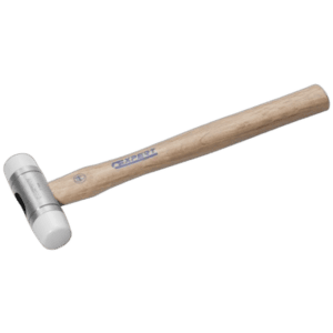 Facom face mallet with wooden handle and metal head, ideal for precision striking tasks.