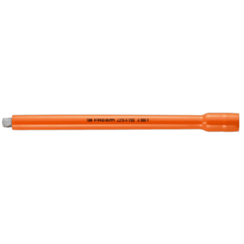 Facom J.AVSE VSE series 1,000 Volt insulated 3/8 extension bar in bright orange for electrical work safety.