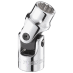 Close-up of a Facom J.F 3/8" drive hinged inch 12-point socket in polished chrome finish.