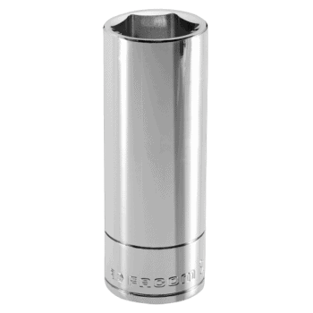 Grand Prix Racewear 3/8" long-reach metric 6-point socket for professional mechanics and automotive repair.