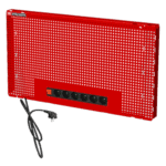 Facom Jetline+ half panels (400 mm) JLS2-PPAV1ELEC in red with perforated design for tool storage.