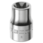 Facom JTX 3/8 Torx socket in silver finish, designed for automotive and mechanical use.