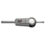 Precision dial gauge for high-torque wrenches with clear measurement display and durable construction.