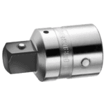 Close-up of a Facom 3/4 to 1/2 coupler K.230B in metallic finish, showing detailed threading and connection points.