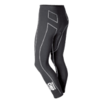 Black Grand Prix Racewear racing trousers with white stitching and OMP logo, designed for motorsport safety and performance.