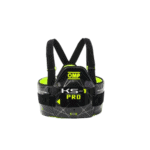 OMP KS-1 PRO racing harness with black and neon yellow design, adjustable straps, and secure buckles for motorsport safety.