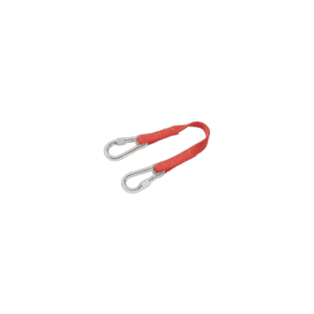 Grand Prix Racewear stainless steel dual snap hooks with screw, 20 cm strap, ideal for safety and securing applications.