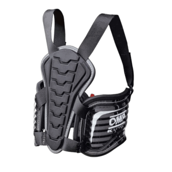Black and grey Grand Prix Racewear racing chest protector with adjustable straps for motorsport safety.