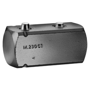 Close-up of Facom M.230C1 3/4 male drive socket on a black background.