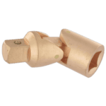Non-sparking universal joint for industrial and hazardous environments, made of copper alloy for safety and durability.