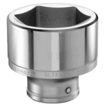 Facom M.HA 1-inch drive 6-point socket in metallic finish, designed for heavy-duty use.