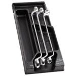 Set of Facom 3 ring wrenches MOD.55-2 in a black plastic case, ideal for professional mechanical tasks.
