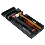 Facom impact tools module with hammer, screwdriver, and other hand tools in a black case.