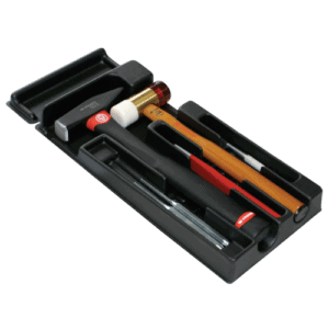 Facom impact tools module with hammer, screwdriver, and other hand tools in a black case.