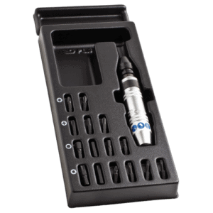 Facom Impact screwdrivers module MOD.NS260 with multiple bits in a black storage case, ideal for professional toolkits.