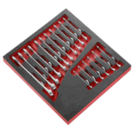 Set of Facom foam module of 17 OGV combination wrenches 6 to 24 mm in a foam-lined case for professional use.