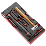 Facom impact module set with hammer, chisel, and accessories for professional use.