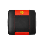 MOMO racing seat cushion with black and red design, featuring the MOMO logo for motorsport safety and comfort.