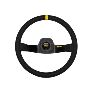 Grand Prix Racewear racing steering wheel with Momo branding, designed for motorsport enthusiasts and professional drivers.