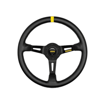 Momo Steering Wheel Model 08 - Black Spoke / Leather